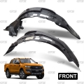 ชุด พลาสติกซุ้มล้อ กรุล้อ ล้อหน้า-ข้างซ้าย+ขวา 2 ชิ้น สีดำ สำหรับ Ford Ranger T6 MC XLT Wildtrak 4x4 4x2 Pick Up ปี 2012-2021